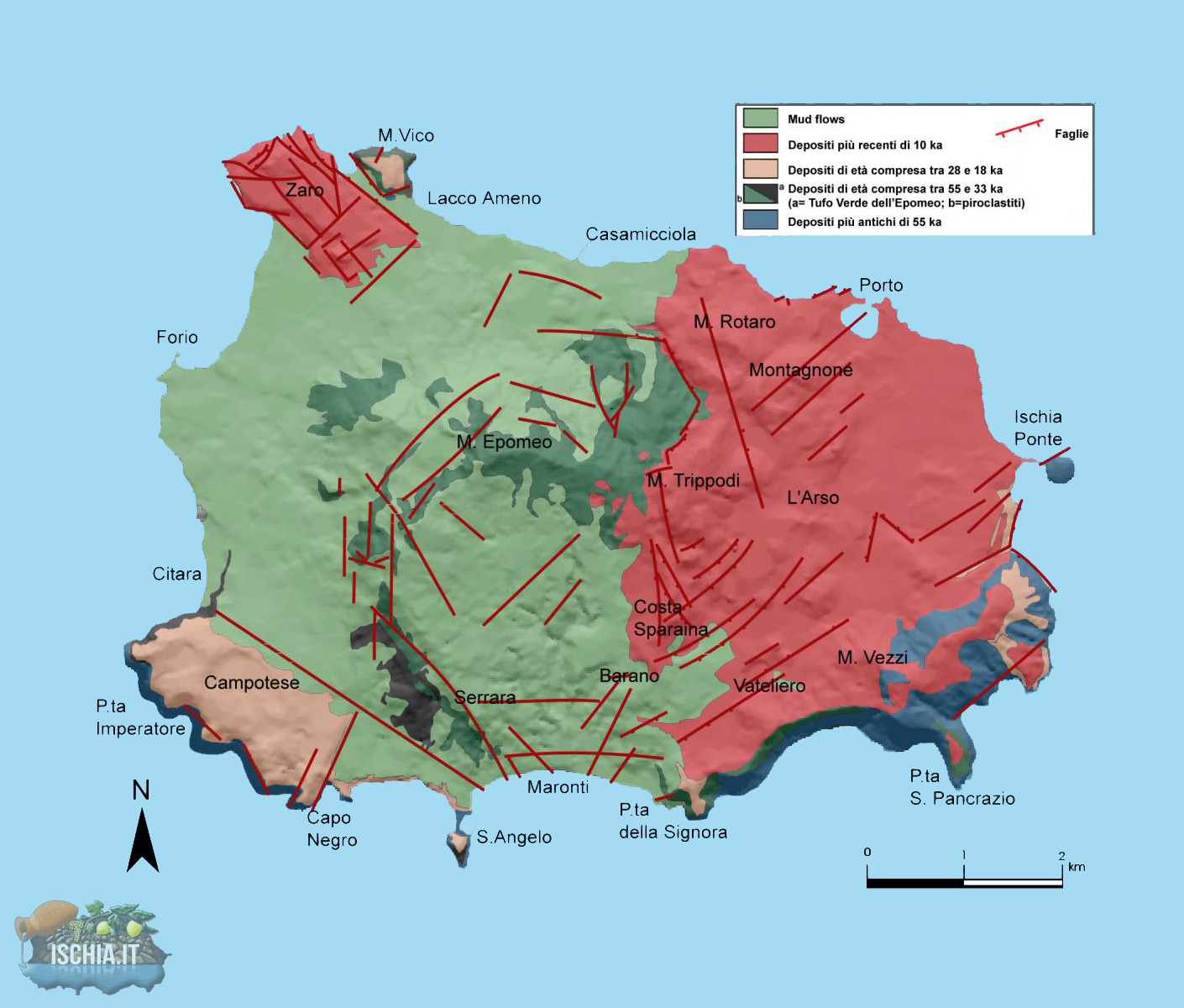 Carta geologico-strutturaledel sistema vulcanico dell’isola d’Ischia